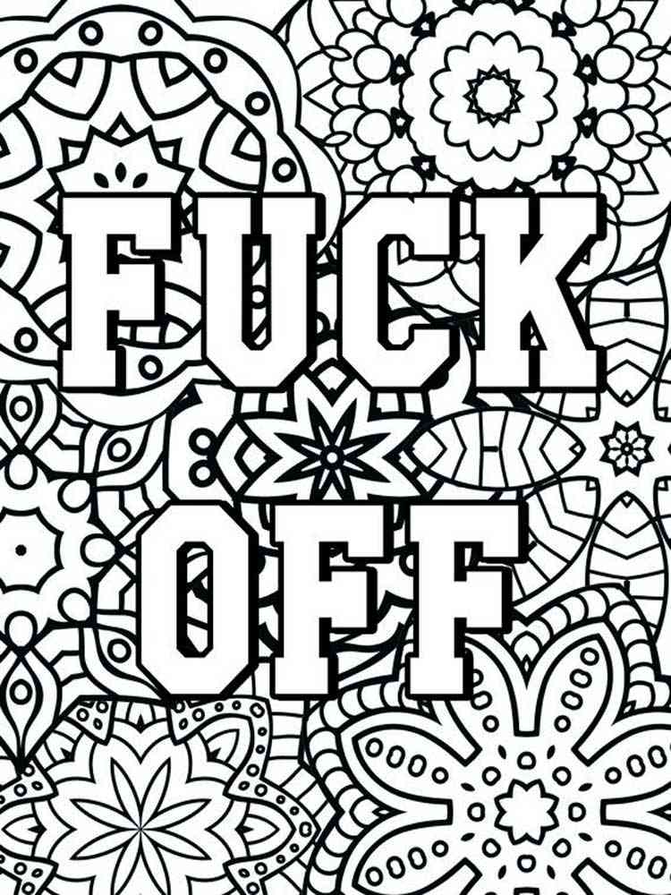 20+ Printable Coloring Pages For Adults Swear Words - ColoringPages234