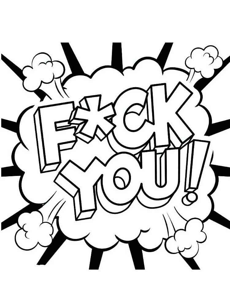 Free Swear Word coloring pages for Adults. Printable to ...