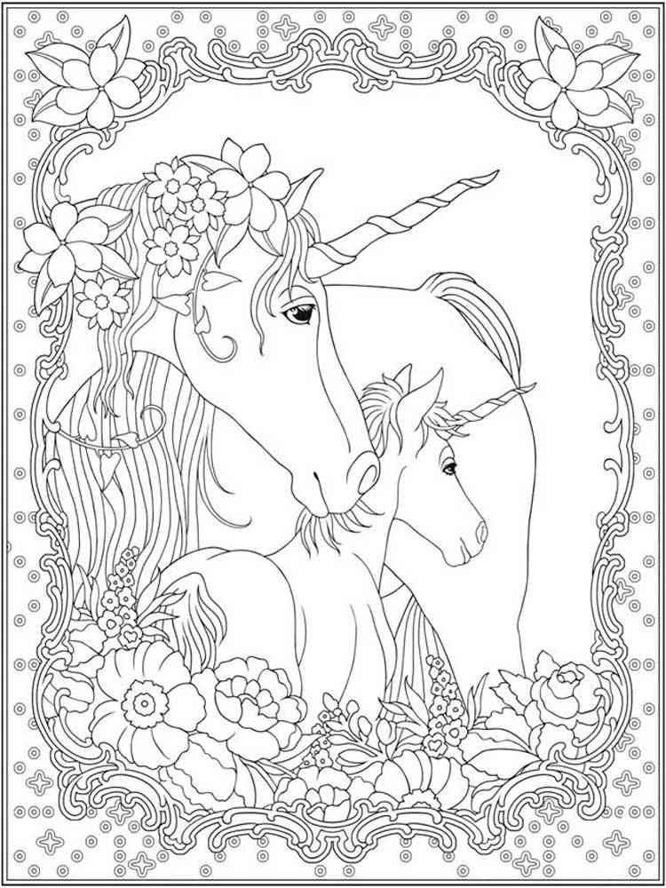 50 Free Printable Valentine�s Day 35+ Unicorn Coloring Pages For Adults