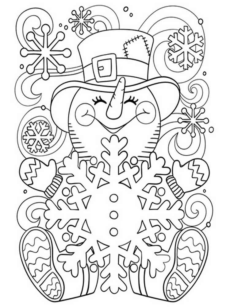 Free Winter coloring pages for Adults. Printable to Download Winter