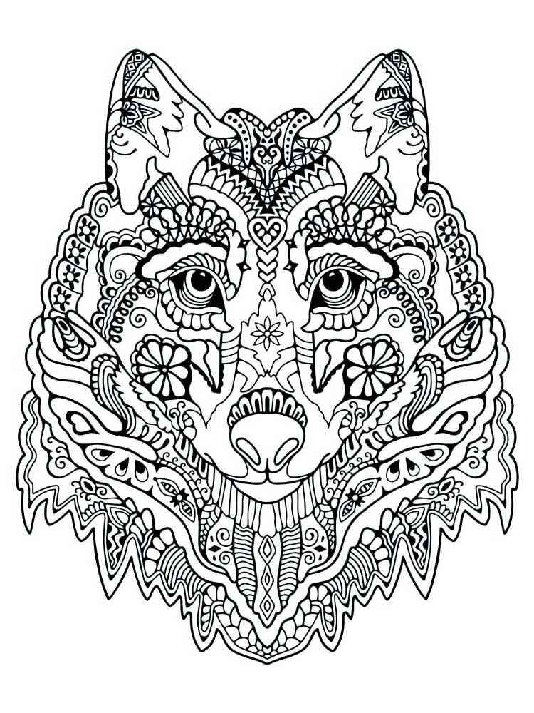 Free Wolf Coloring Pages For Adults Printable To Download Wolf Coloring Pages