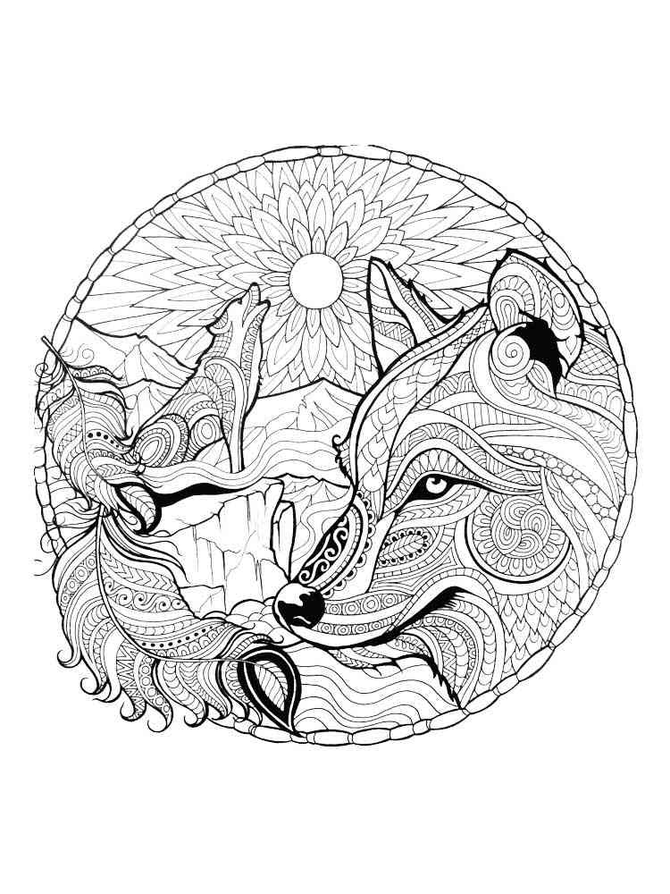free wolf coloring pages for adults printable to download