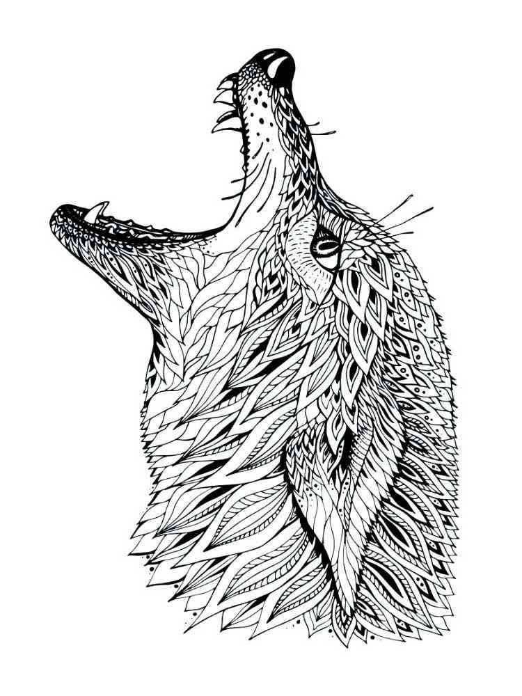 Download Free Wolf coloring pages for Adults. Printable to Download ...