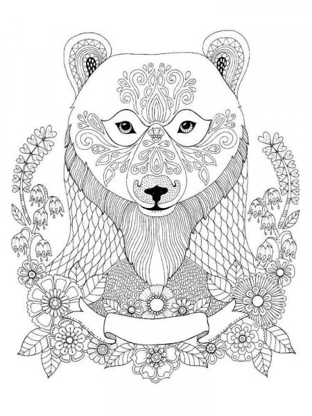 Bear coloring pages for Adults