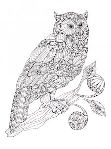 Zentangle Birds Coloring Pages 3