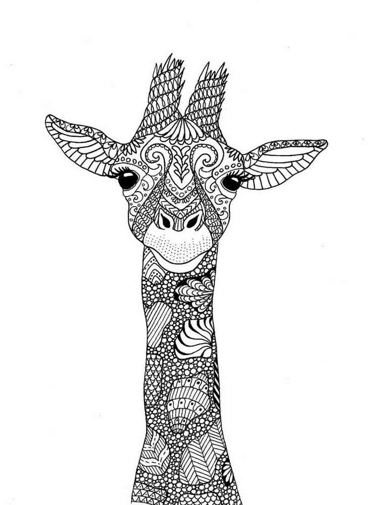 Coloring Pages Giraffe Zentangle - 227+ File for DIY T-shirt, Mug