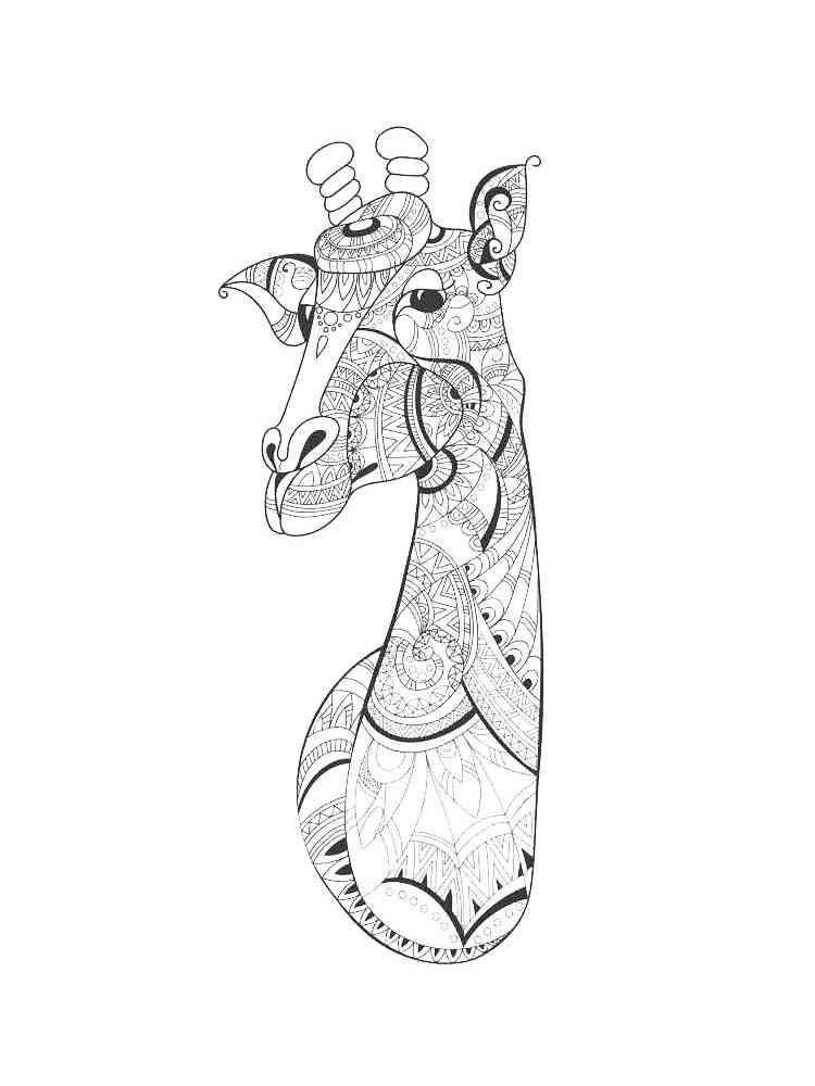 Coloring Pages Giraffe Zentangle - 319+ SVG Design FIle