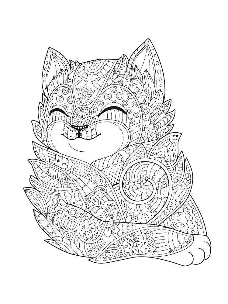 Free Kitten coloring pages for Adults. Printable to Download Kitten