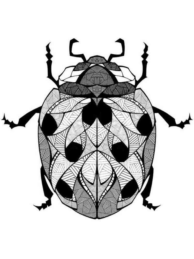 Download Free Ladybug coloring pages for Adults. Printable to ...