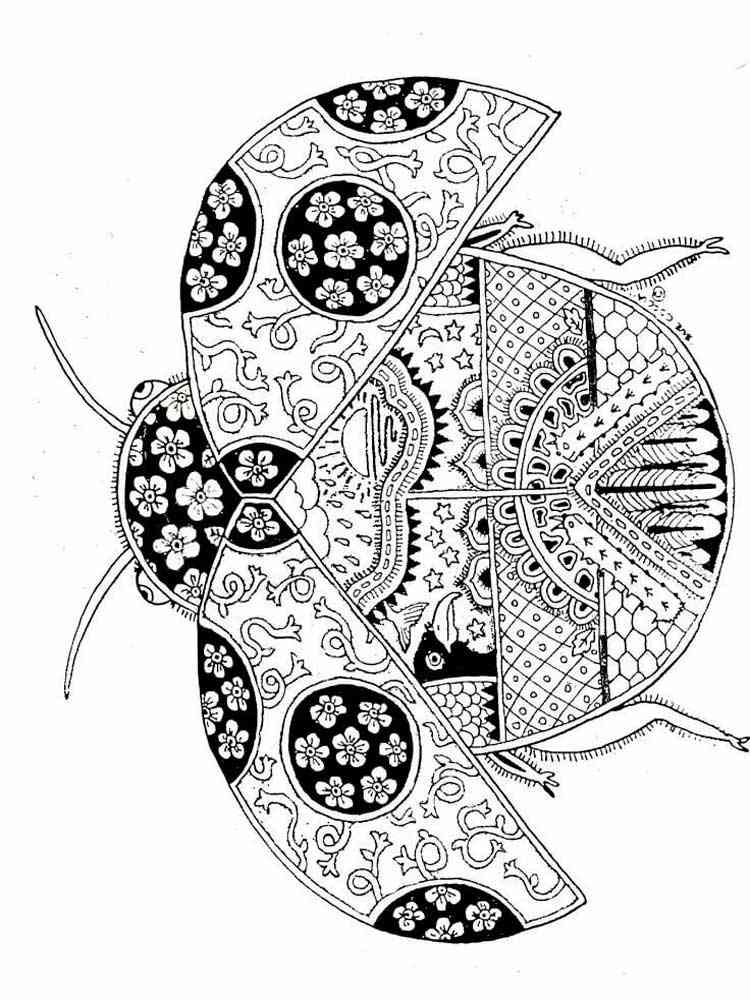 Download Free Ladybug coloring pages for Adults. Printable to ...