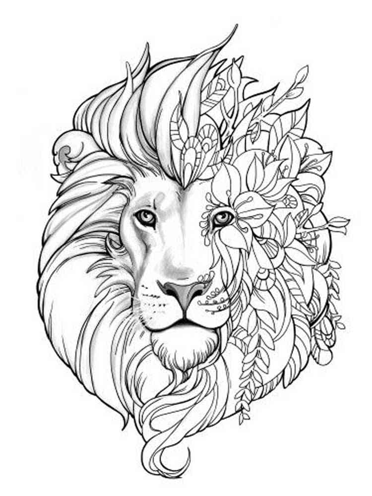 Free Lion Coloring Pages For Adults Printable To Download Lion Coloring Pages