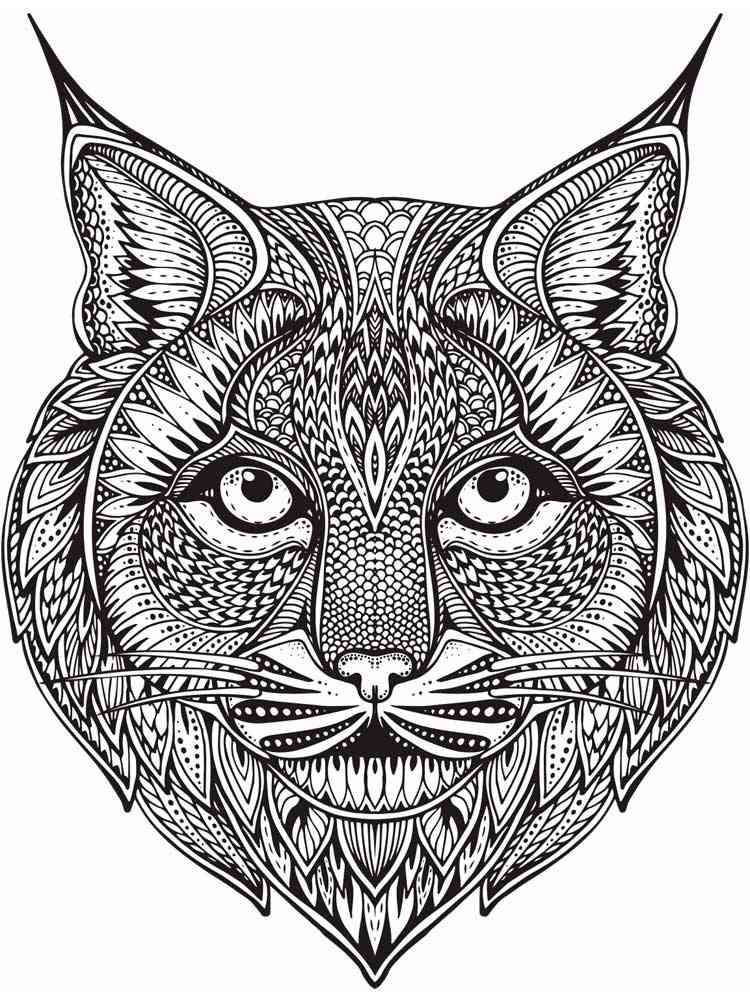 Free Lynx coloring pages for Adults. Printable to Download Lynx