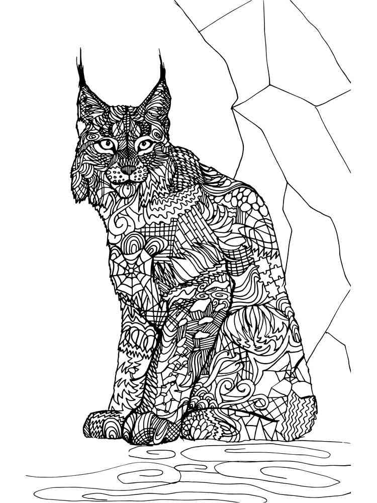 Free Lynx coloring pages for Adults. Printable to Download ...