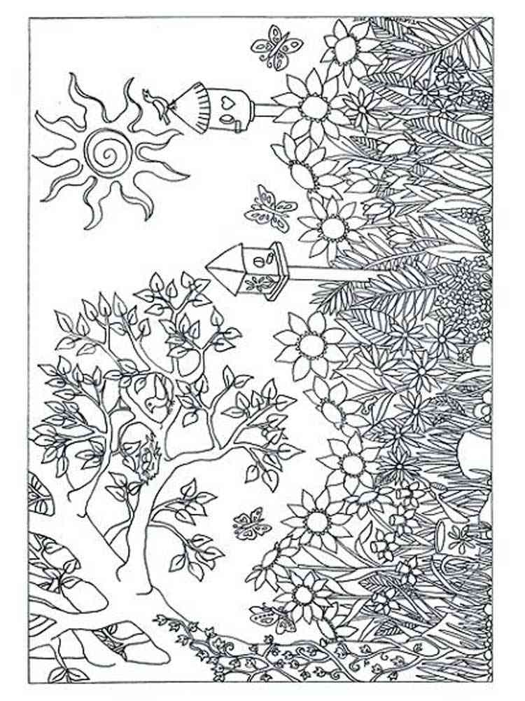 Nature Coloring Pages For Adults Printable