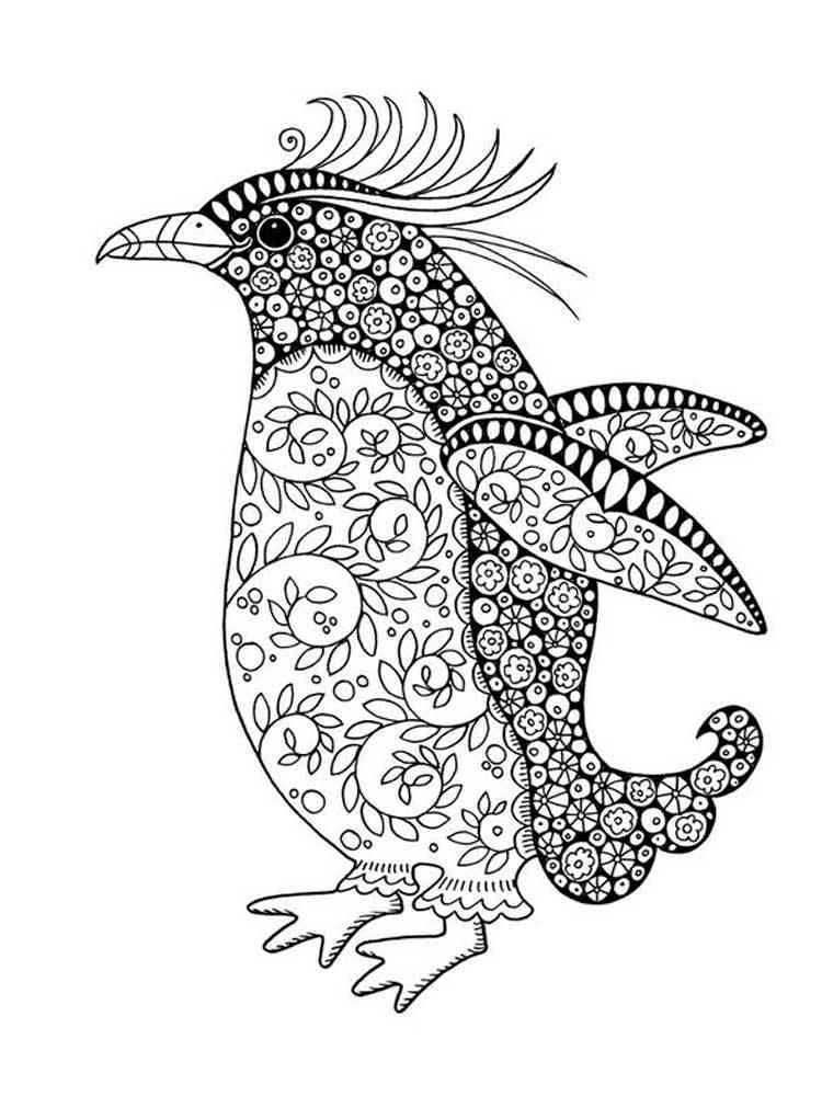 Free Penguin Coloring Pages For Adults Printable To Download Penguin Coloring Pages