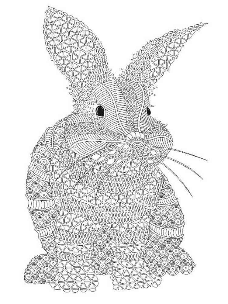 45+ clever images Bunny Coloring Pages For Adults - Adult Difficult