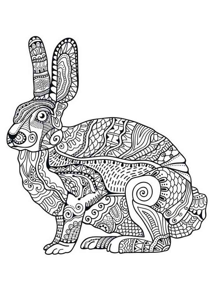 Download Free Rabbit coloring pages for Adults. Printable to ...