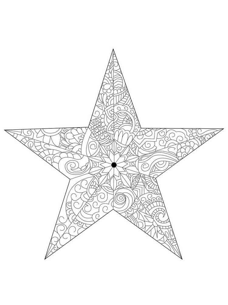 Free Stars coloring pages for Adults. Printable to