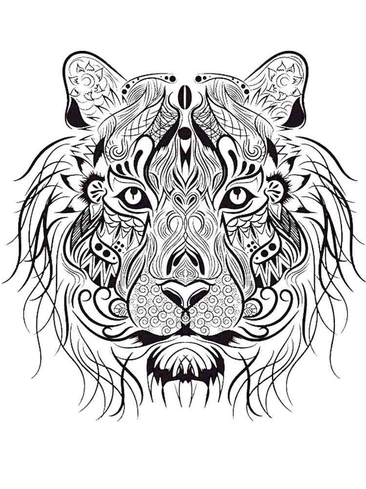 Free Tiger Coloring Pages For Adults Printable To Download Tiger Coloring Pages