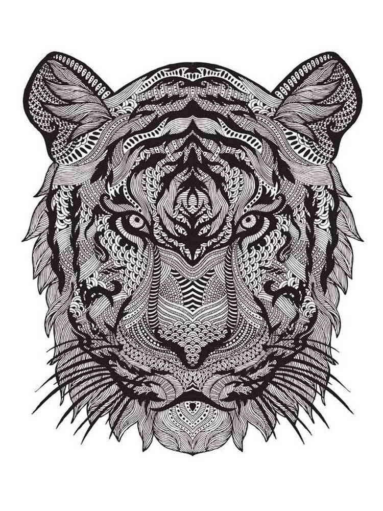 Free Tiger coloring pages for Adults. Printable to ...