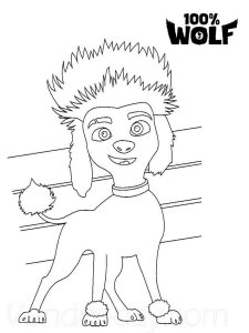 100% Wolf coloring page 8 - Free printable