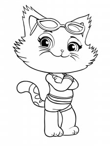 44 Cats coloring page 2 - Free printable