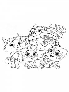 44 Cats coloring page 4 - Free printable
