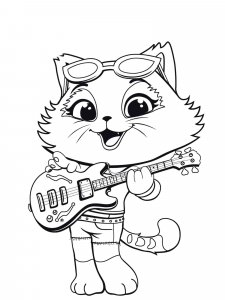 44 Cats coloring page 7 - Free printable