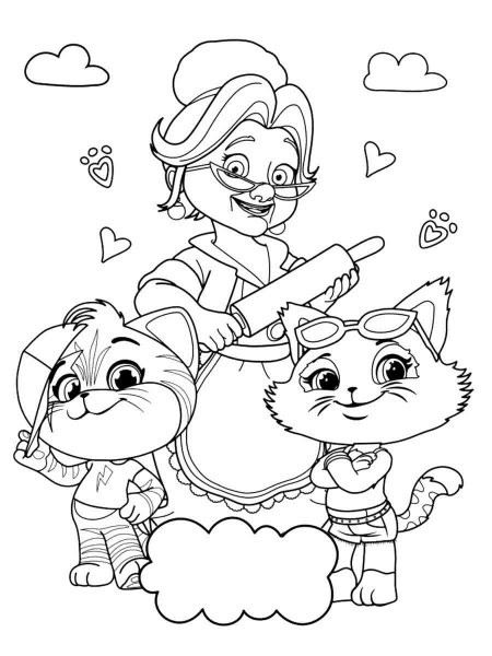 44 Cats coloring pages