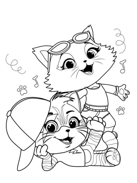 44 Cats coloring pages