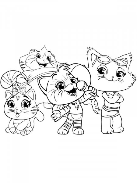 44 Cats coloring pages