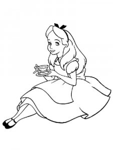 Alice in Wonderland coloring page 24 - Free printable