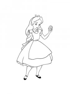 Alice in Wonderland coloring page 25 - Free printable