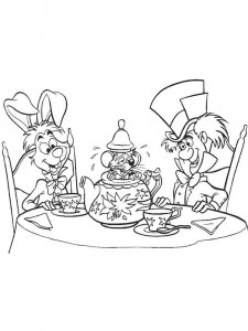 Alice in Wonderland coloring page 28 - Free printable