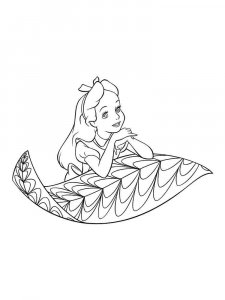 Alice in Wonderland coloring page 29 - Free printable