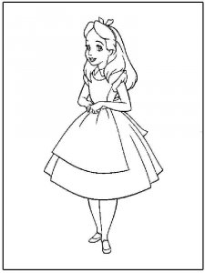 Alice in Wonderland coloring page 7 - Free printable