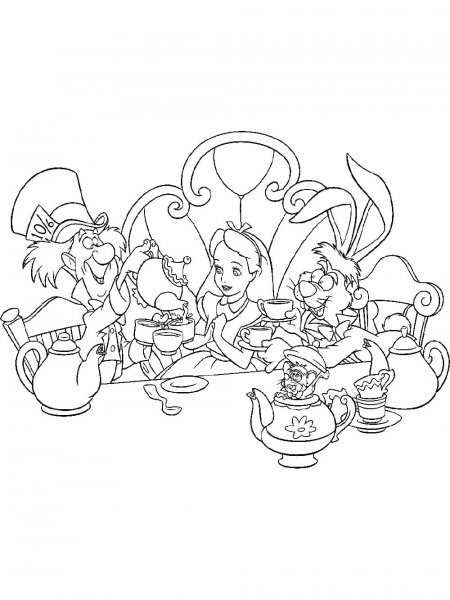 Alice in Wonderland coloring pages