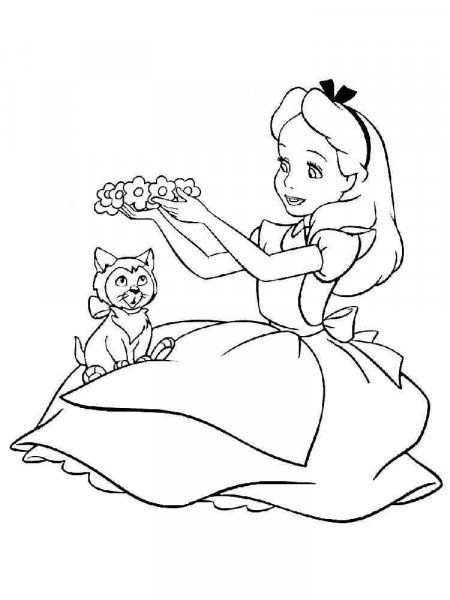 Alice in Wonderland coloring pages