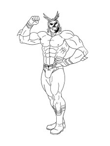 All Might coloring page 3 - Free printable