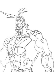 All Might coloring page 4 - Free printable