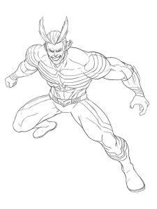 All Might coloring page 6 - Free printable