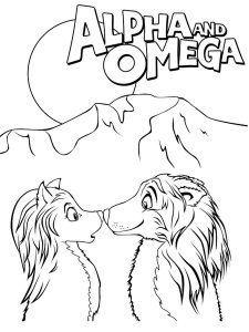 Alpha and Omega coloring page 4 - Free printable