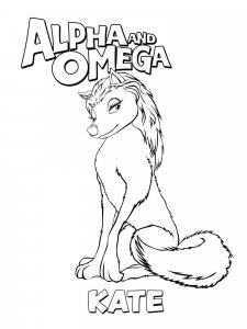 Alpha and Omega coloring page 8 - Free printable