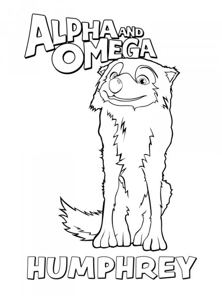 Alpha and Omega coloring pages