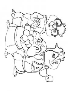 Alvin and the Chipmunks coloring page 15 - Free printable