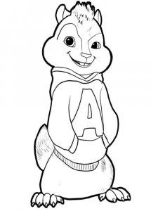 Alvin and the Chipmunks coloring page 17 - Free printable