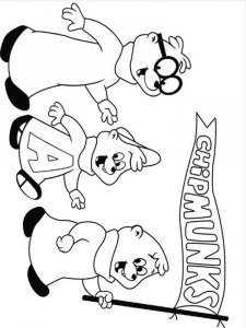 Alvin and the Chipmunks coloring page 18 - Free printable