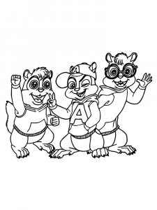Alvin and the Chipmunks coloring page 22 - Free printable