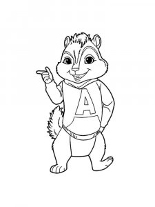 Alvin and the Chipmunks coloring page 24 - Free printable