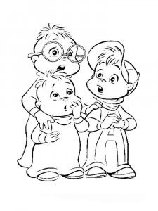 Alvin and the Chipmunks coloring page 5 - Free printable